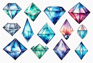 water diamond tattoo idea