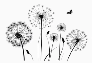 3 dandelion tattoo idea