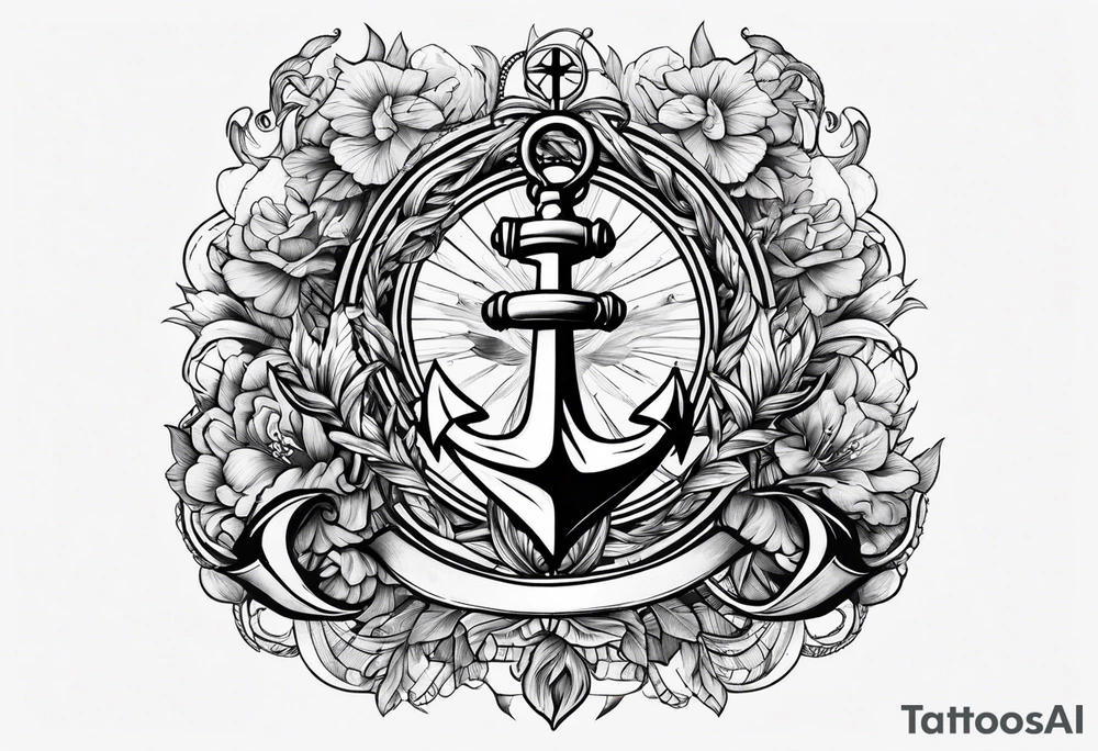 Sailor tattoo of two crossed anchors tattoo idea