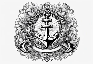 Sailor tattoo of two crossed anchors tattoo idea