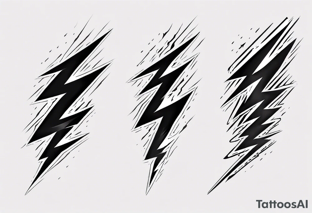 Realistic Lightning Bolt Tattoo tattoo idea