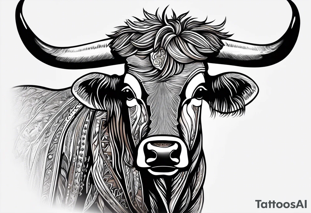 cybersigilism mean Longhorn with state of texas behind it 
With “512” on top of head tattoo idea