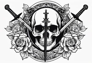 Sword and skull tattoo idea