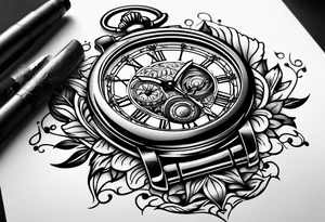day of month watch tattoo idea