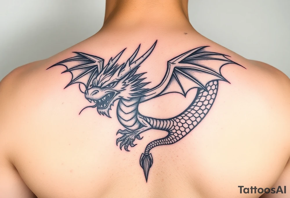Powerful dragon tattoo idea