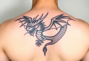 Powerful dragon tattoo idea