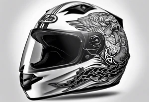Race helmet with #2 and fishing and mom and dad tattoo idea