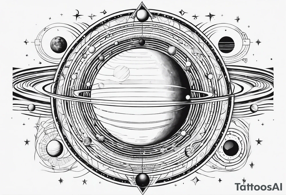 geometric representation of the solar system tattoo idea geometric representation of the solar system tattoo idea