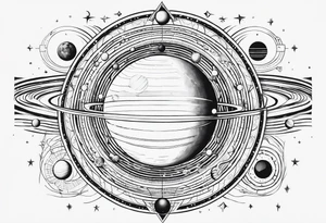 geometric representation of the solar system tattoo idea