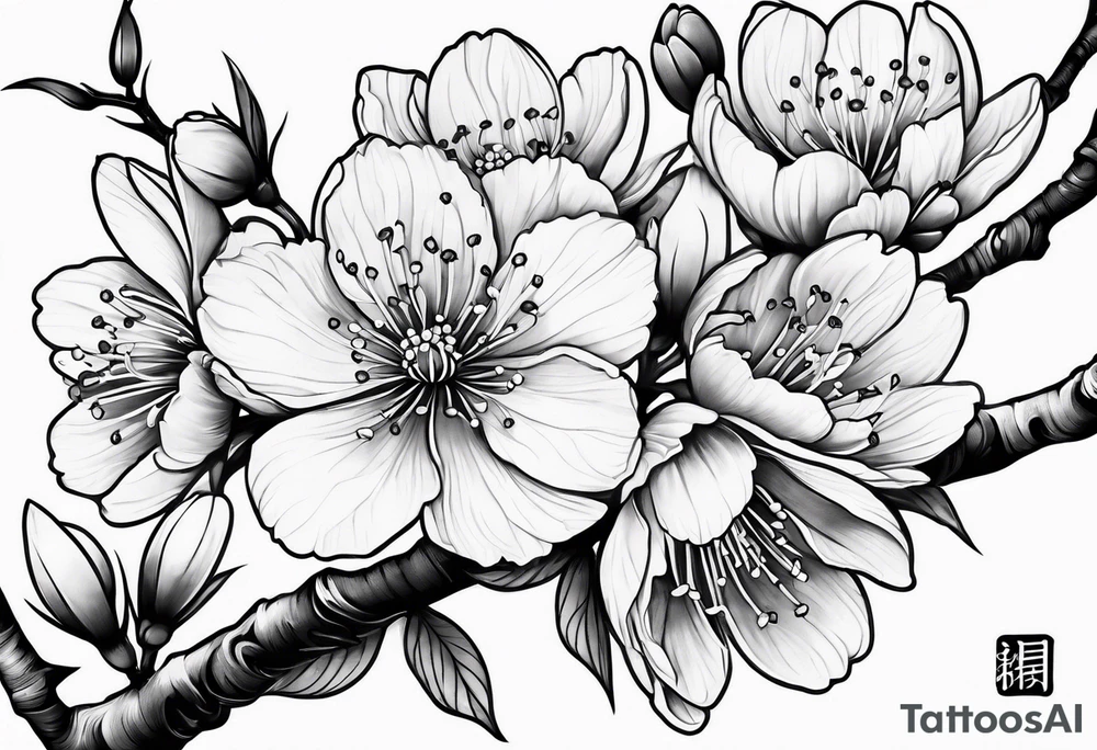 cherry blossom tattoo idea