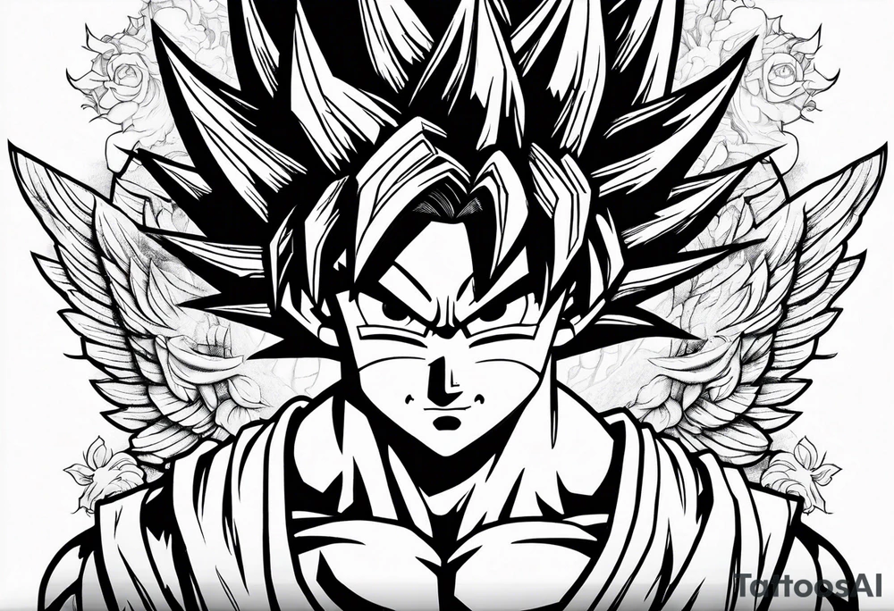 Son goku With wings tattoo idea