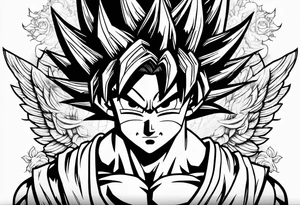 Son goku With wings tattoo idea
