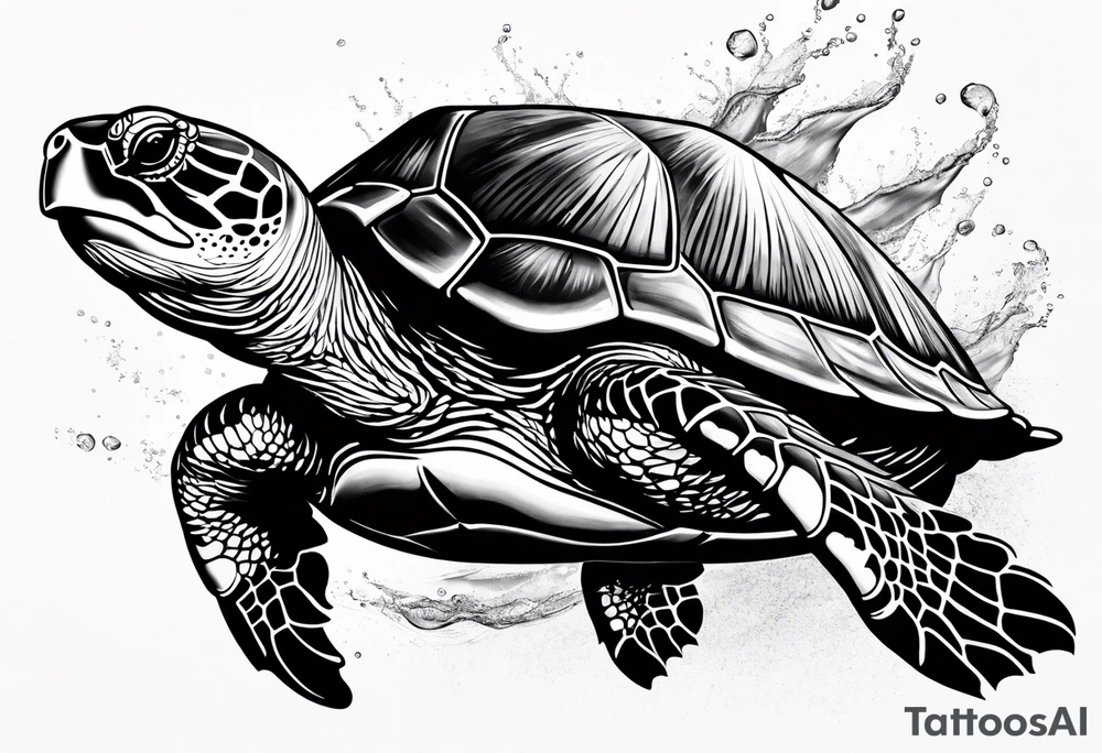 Leg tattoo
Sea turtle
Underwater tattoo idea