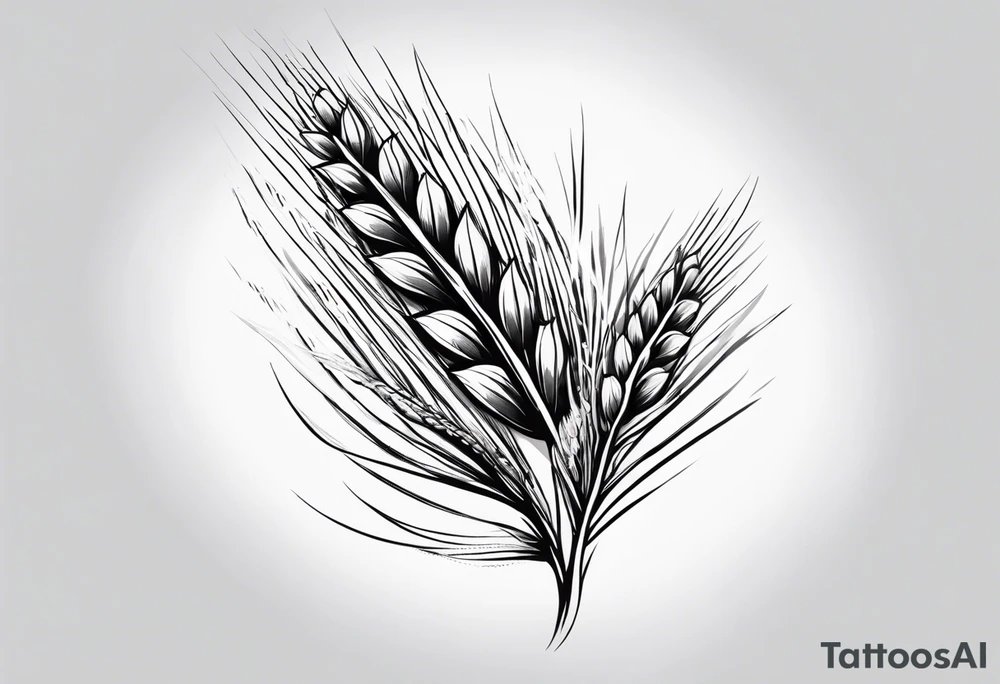 wheat spike tattoo idea