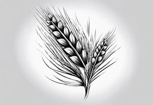 wheat spike tattoo idea