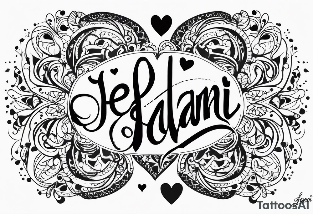 Jeylani Averie with hearts tattoo idea