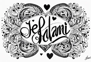 Jeylani Averie with hearts tattoo idea