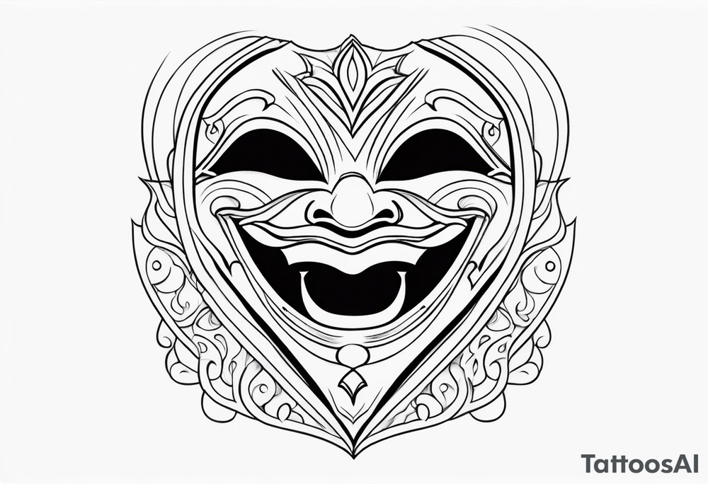 Gothic Laughing mask tattoo idea