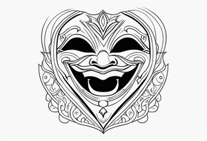 Gothic Laughing mask tattoo idea