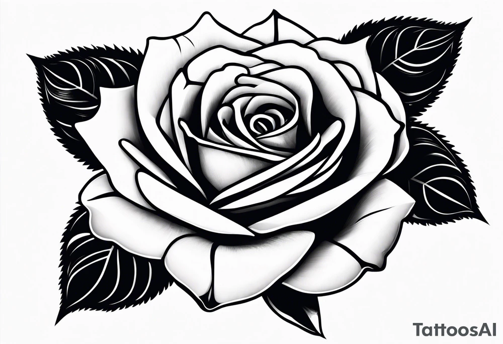 A rose tattoo with bone fingers tattoo idea
