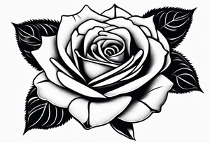 A rose tattoo with bone fingers tattoo idea