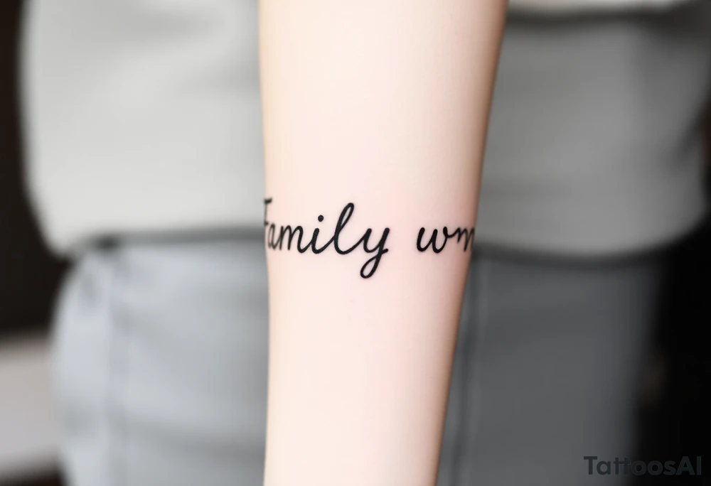Family  word tattoo idea