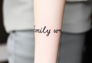 Family  word tattoo idea