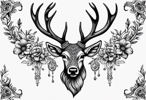 Deer horn tattoo idea