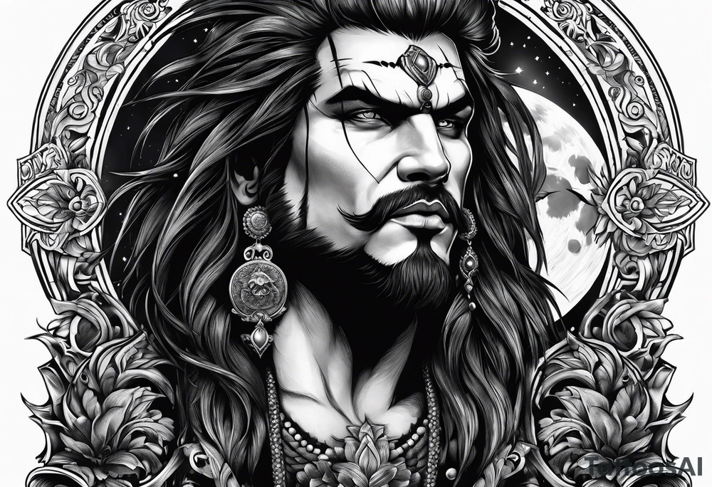 LOBO AULLANDO A LA LUNA tattoo idea