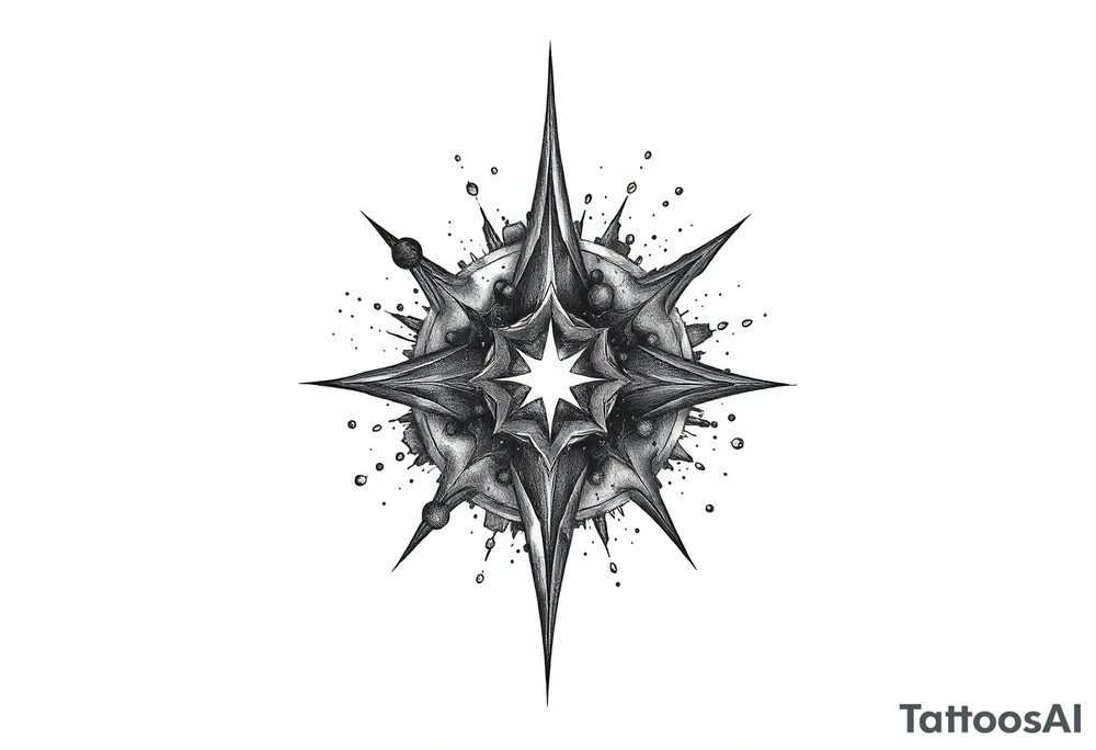 number 222 planetary stardust tattoo idea