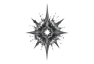 number 222 planetary stardust tattoo idea