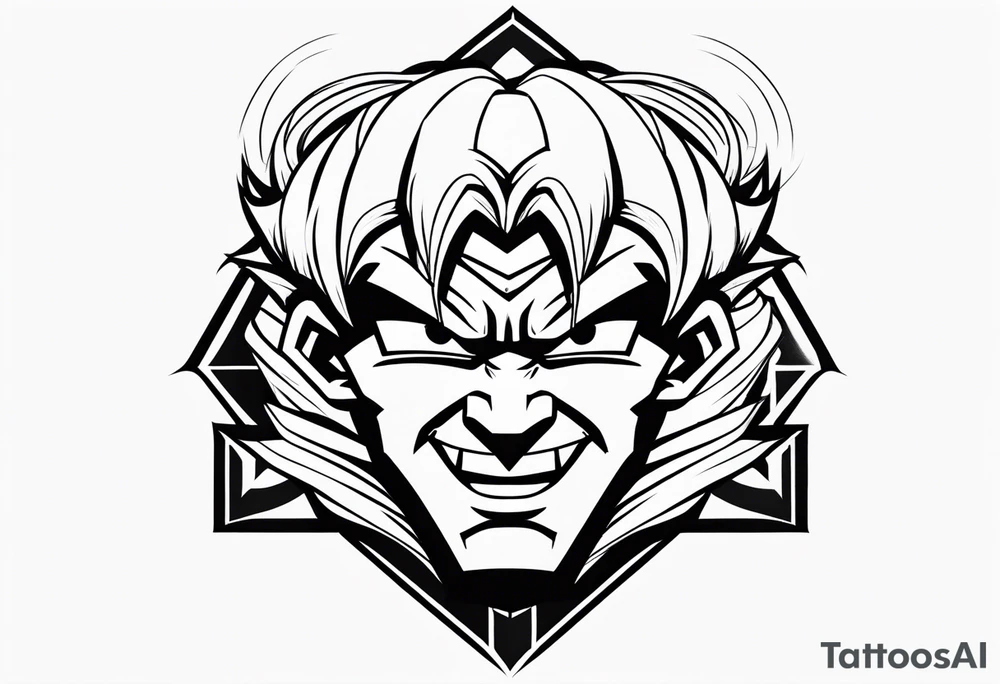 Dragonball z minimalistic simple tattoo idea