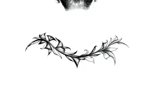soft minimalist line wrapped around shoulder and down back tattoo idea