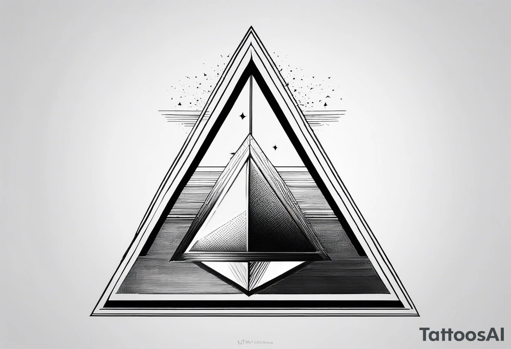 A triangle with nothing inside of it tattoo idea