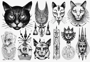 Egypt god cat tattoo idea