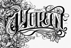 Lettering that says Ivan tattoo idea