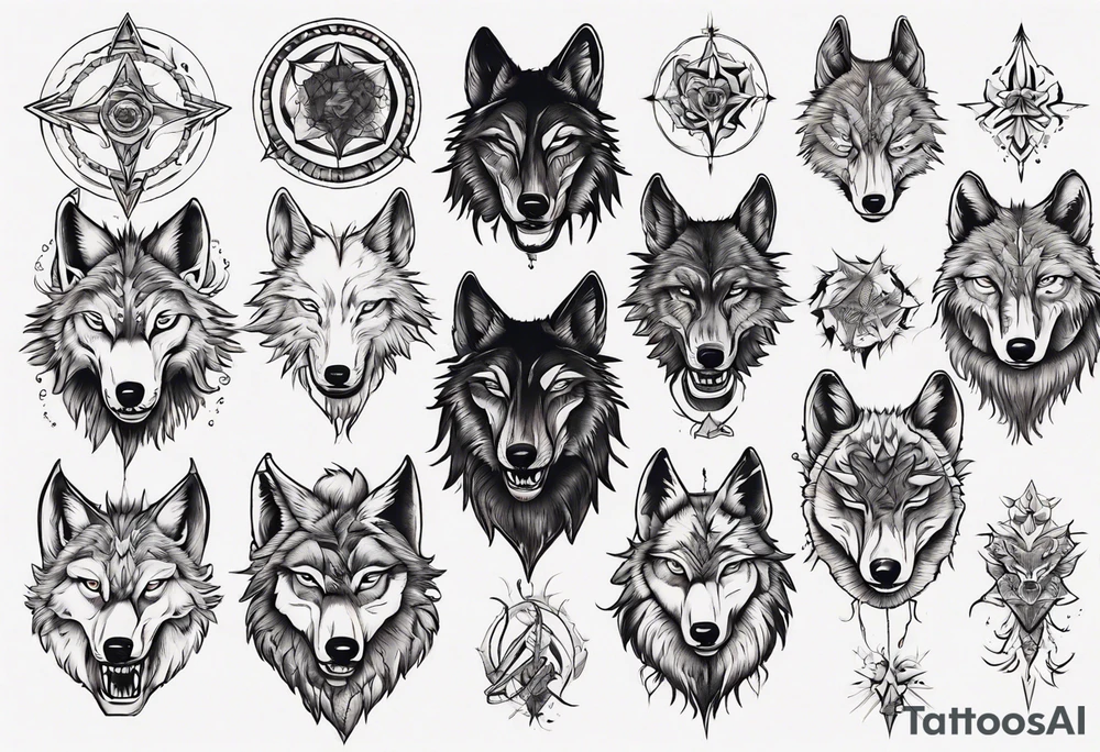 wolf dance tattoo idea
