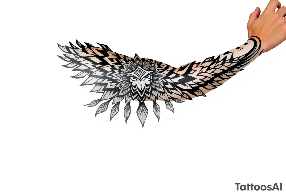 shaman and indian style tattoo idea