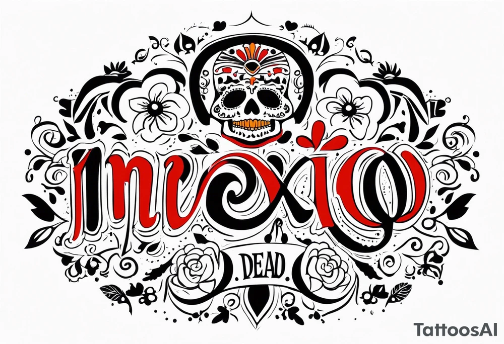 Mexico day of dead tattoo idea