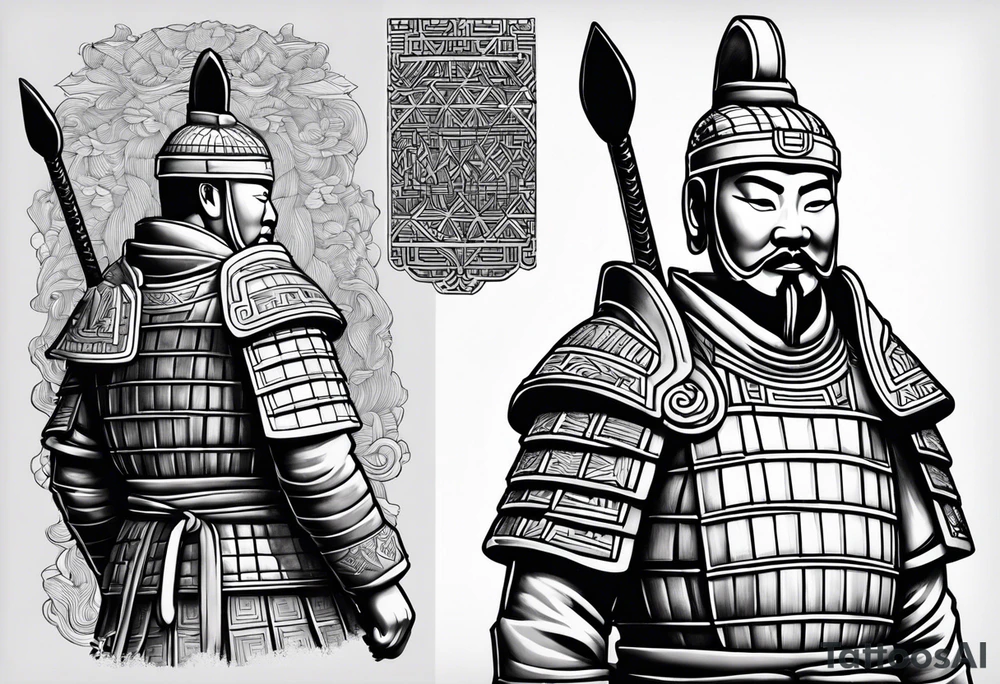 Terracotta Army Soldier who looks with very pride tattoo idea