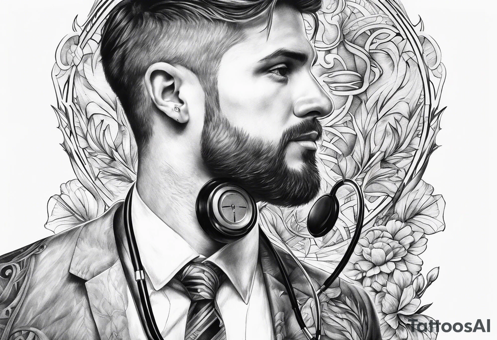 NECK TIE
, STETHOSCOPE tattoo idea