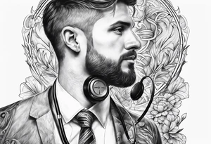 NECK TIE
, STETHOSCOPE tattoo idea