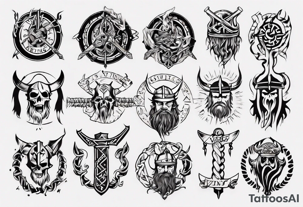 Tattoo banner
 saying “Viking Customs” tattoo idea