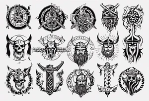 Tattoo banner
 saying “Viking Customs” tattoo idea
