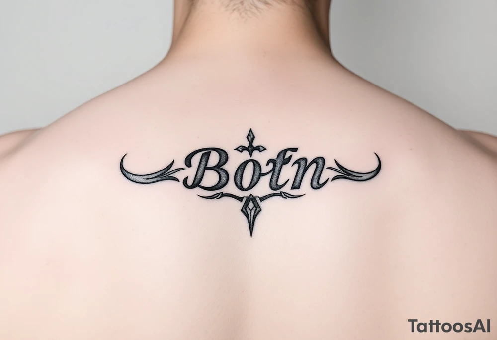 natural born talent written for a logo tattoo idea