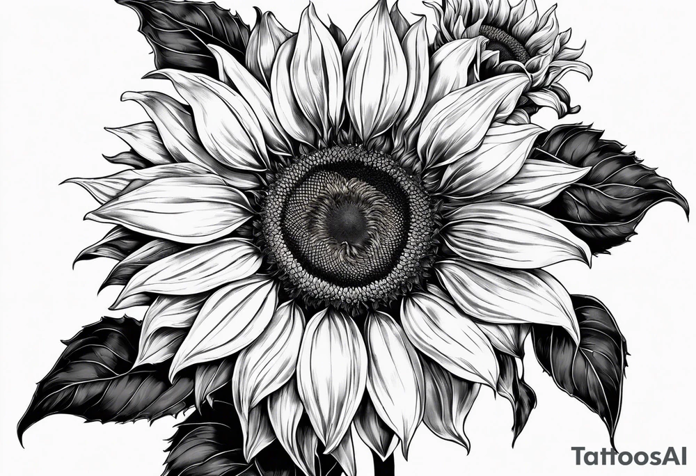 Sunflower for a male tattoo tattoo idea
