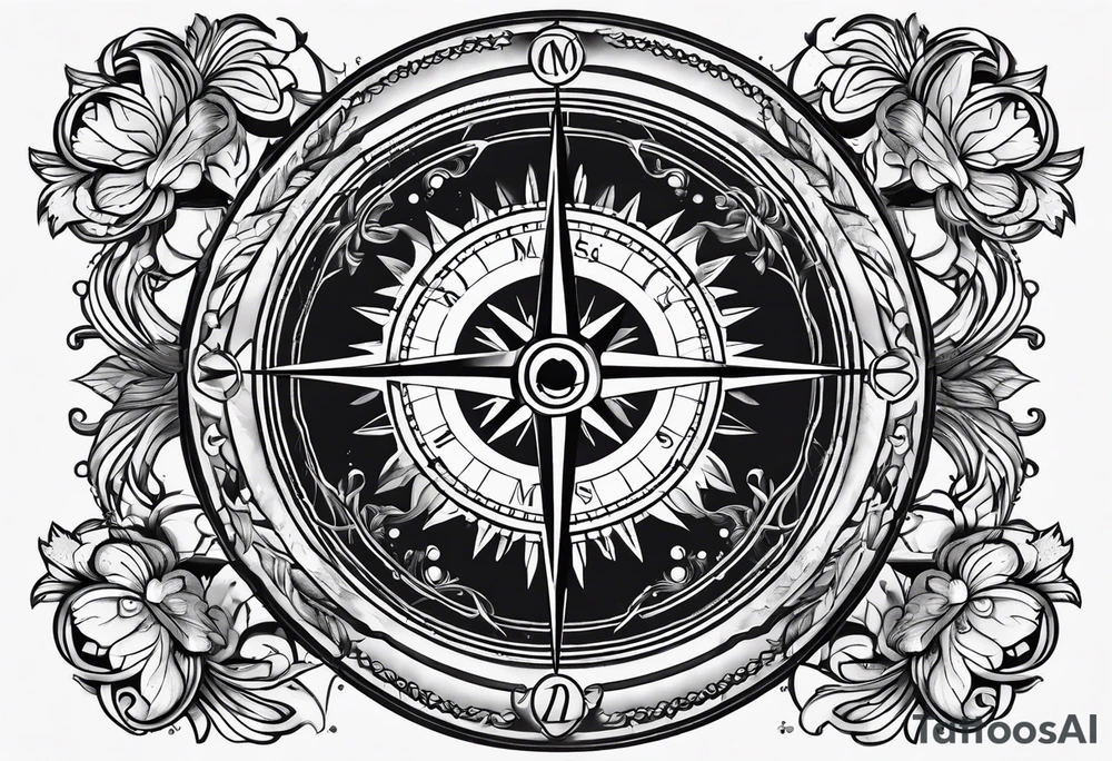 compass tattoo idea