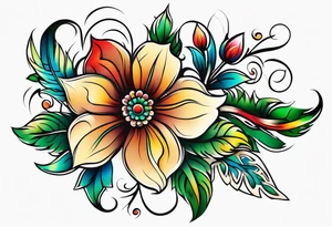 Ojibwe floral tattoo idea