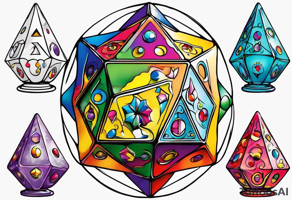 a twenty sided die tattoo idea