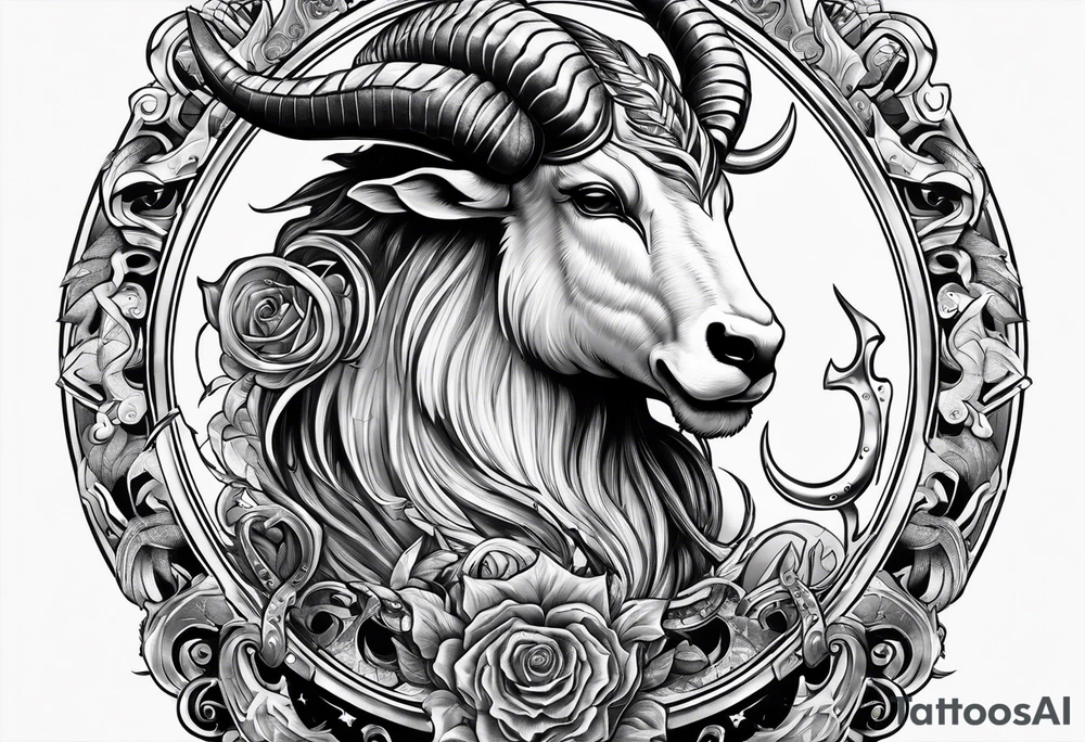 capricorn with shotgun tattoo idea